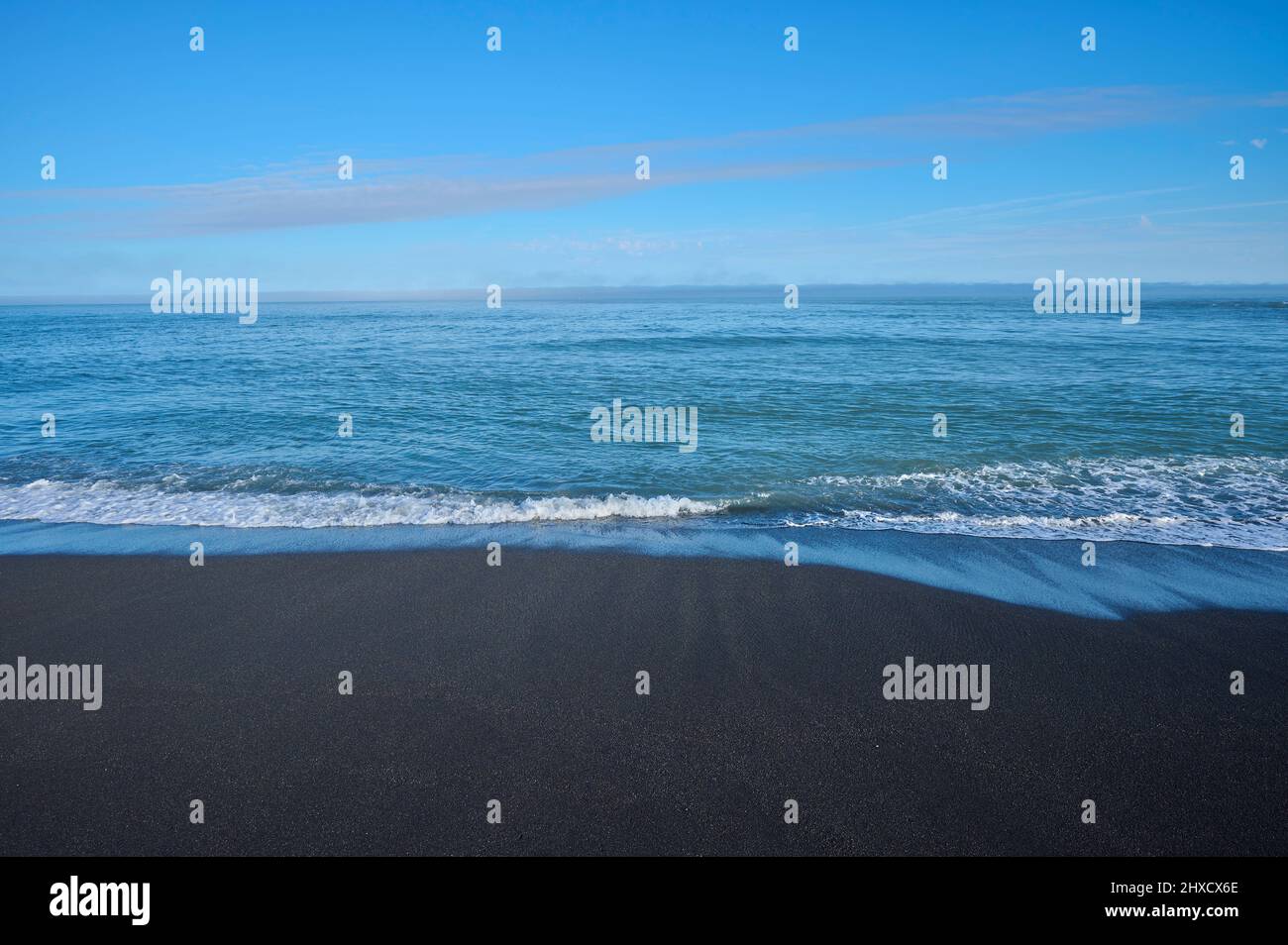 Sea, Beach, Lava Beach, Waves, Summer, Jokulsarlon, Austurland, Iceland Stock Photo