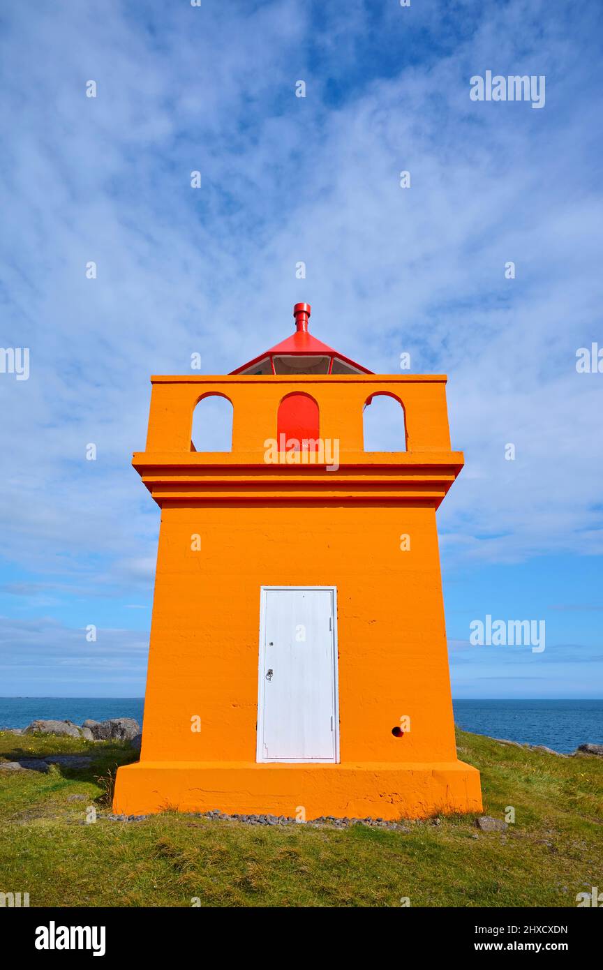 Lighthouse, Summer, Djupivogur, Austurland, Iceland Stock Photo