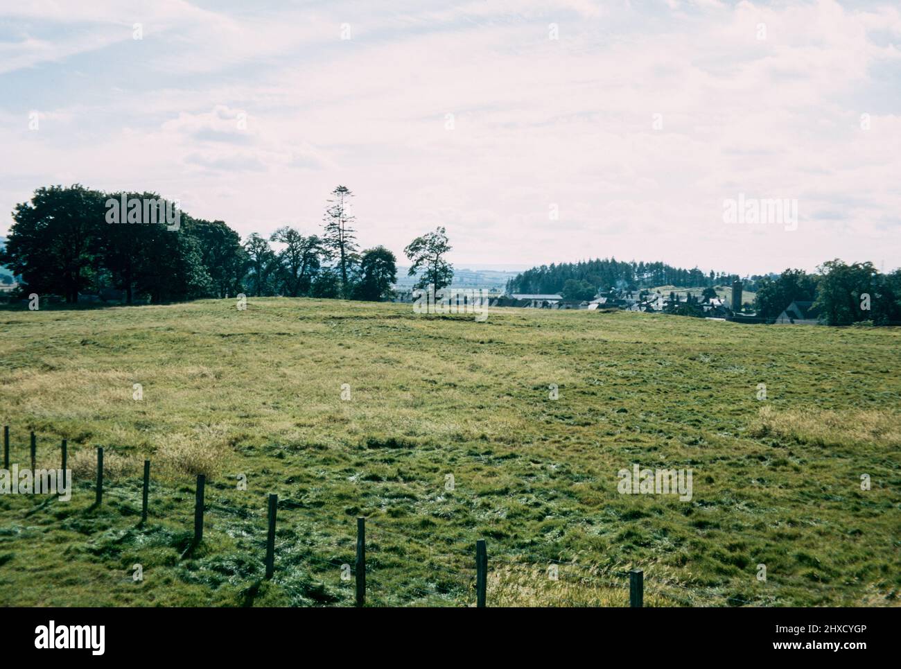Remains of Ardoch Roman fort earthworks outside the village of Braco in
