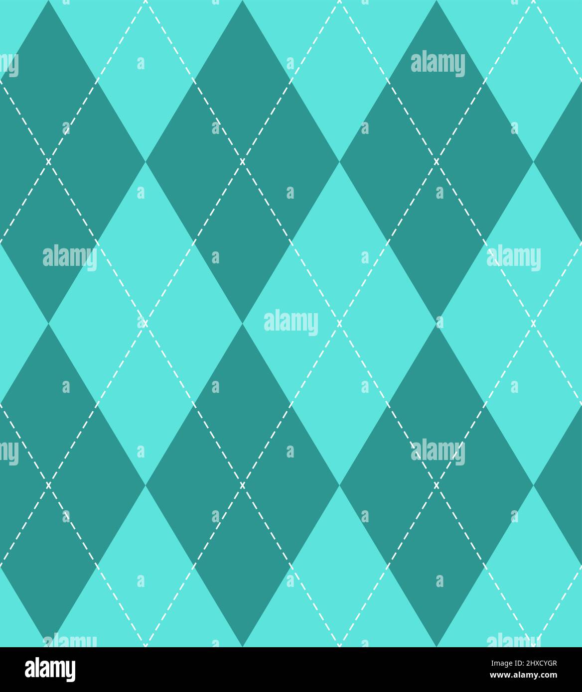 Traditional Teal Green Rhombus Seamless Pattern Design Stock Vector ...