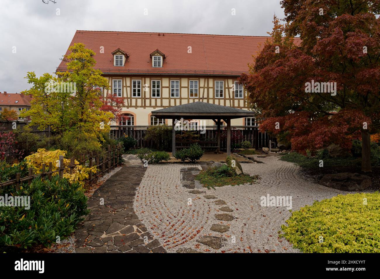 The Japanese Garden in the Moritzburg Castle Park in Zeitz