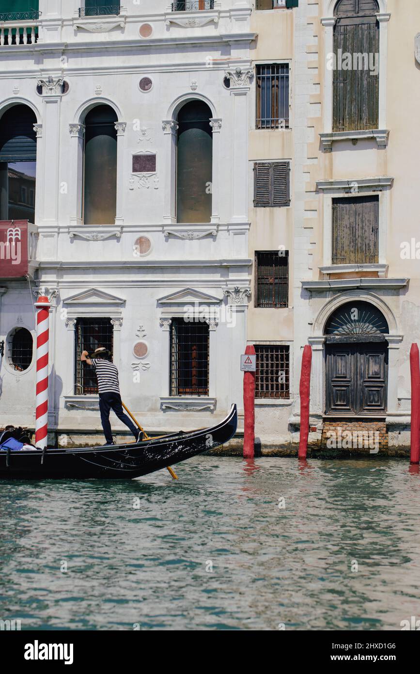 Gondola on a venetian canal hi-res stock photography and images - Alamy