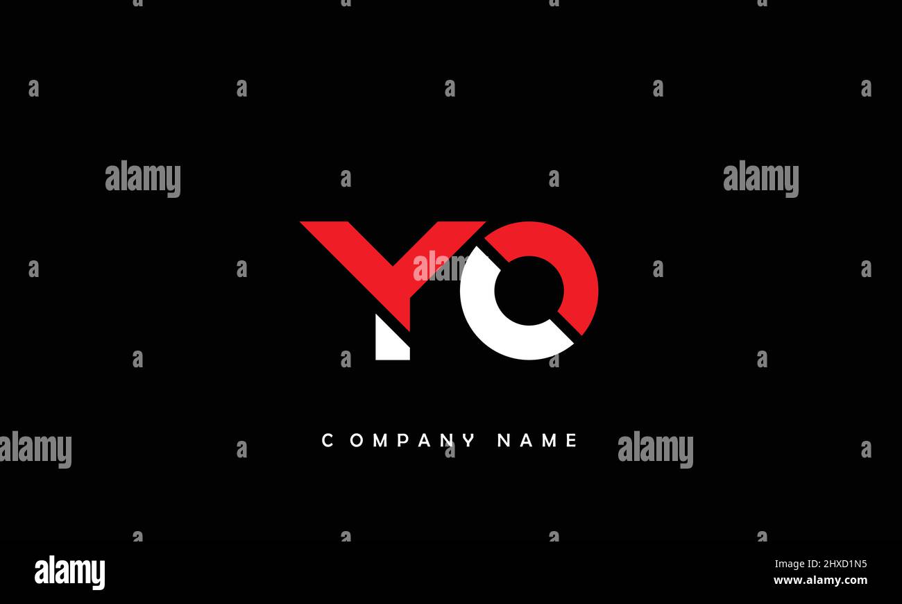YO or OY Alphabet letters initial logo monogram Stock Vector