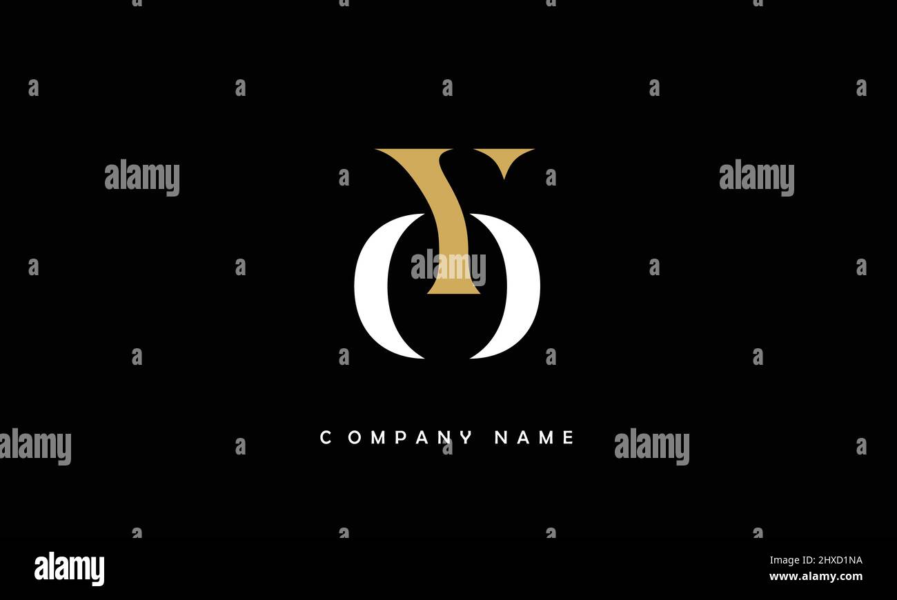 YO or OY Alphabet letters initial logo monogram Stock Vector
