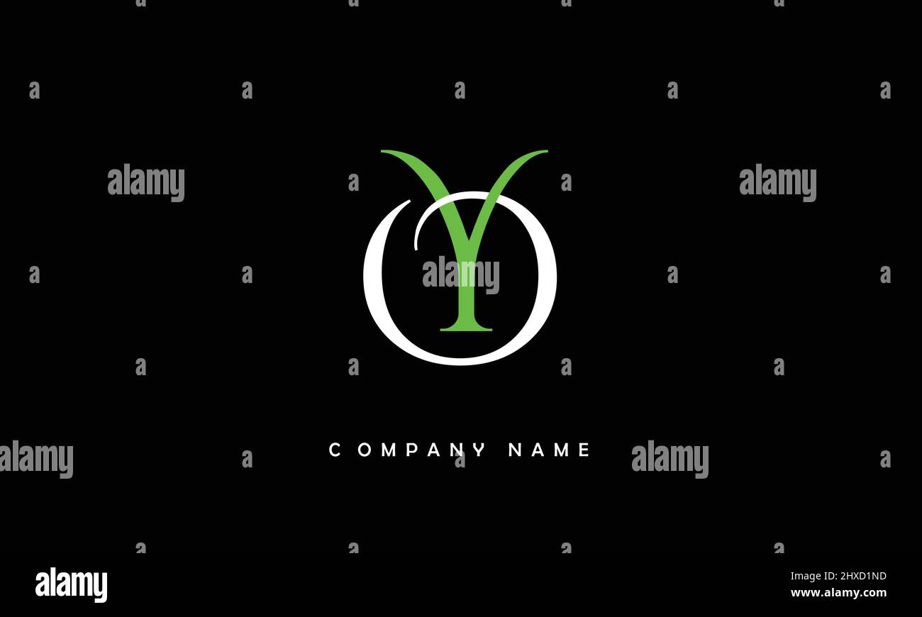 YO or OY Alphabet letters initial logo monogram Stock Vector