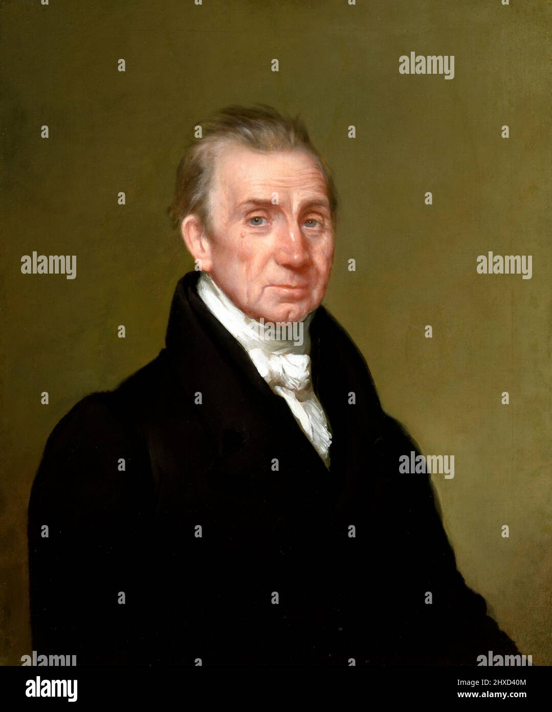 James Monroe. Portrait of the 5th US President James Monroe (1758-1831) by Chester Harding, oil on canvas, c. 1829 Stock Photo