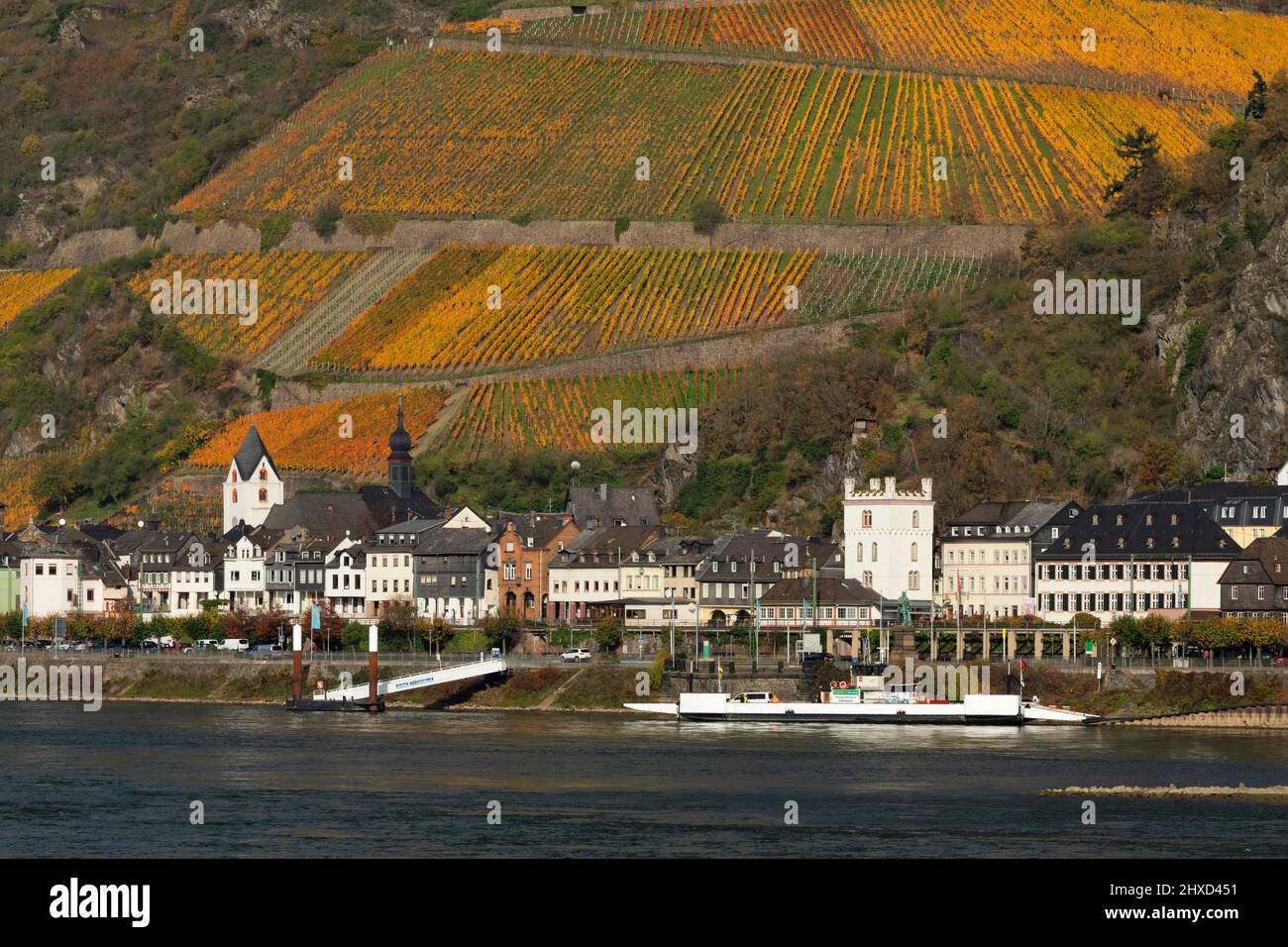 Kaub, Upper Middle Rhine Valley, Rhineland-Palatinate, Germany Stock Photo