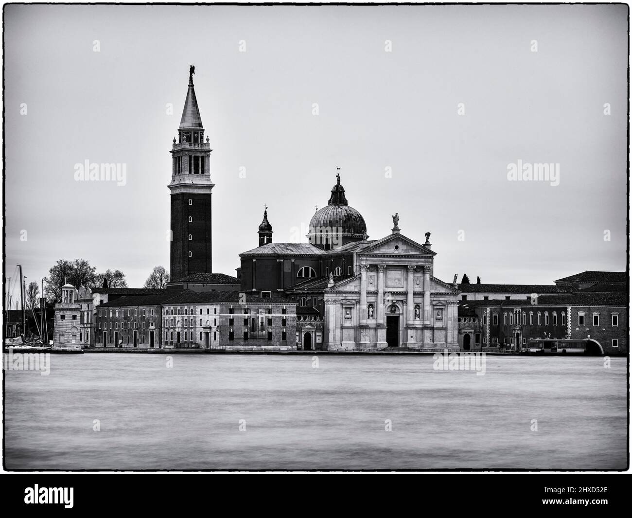 View of San Giorgio with the church of San Giorgio Maggiore (Chiesa di San Giorgio Maggiore), Venice Stock Photo