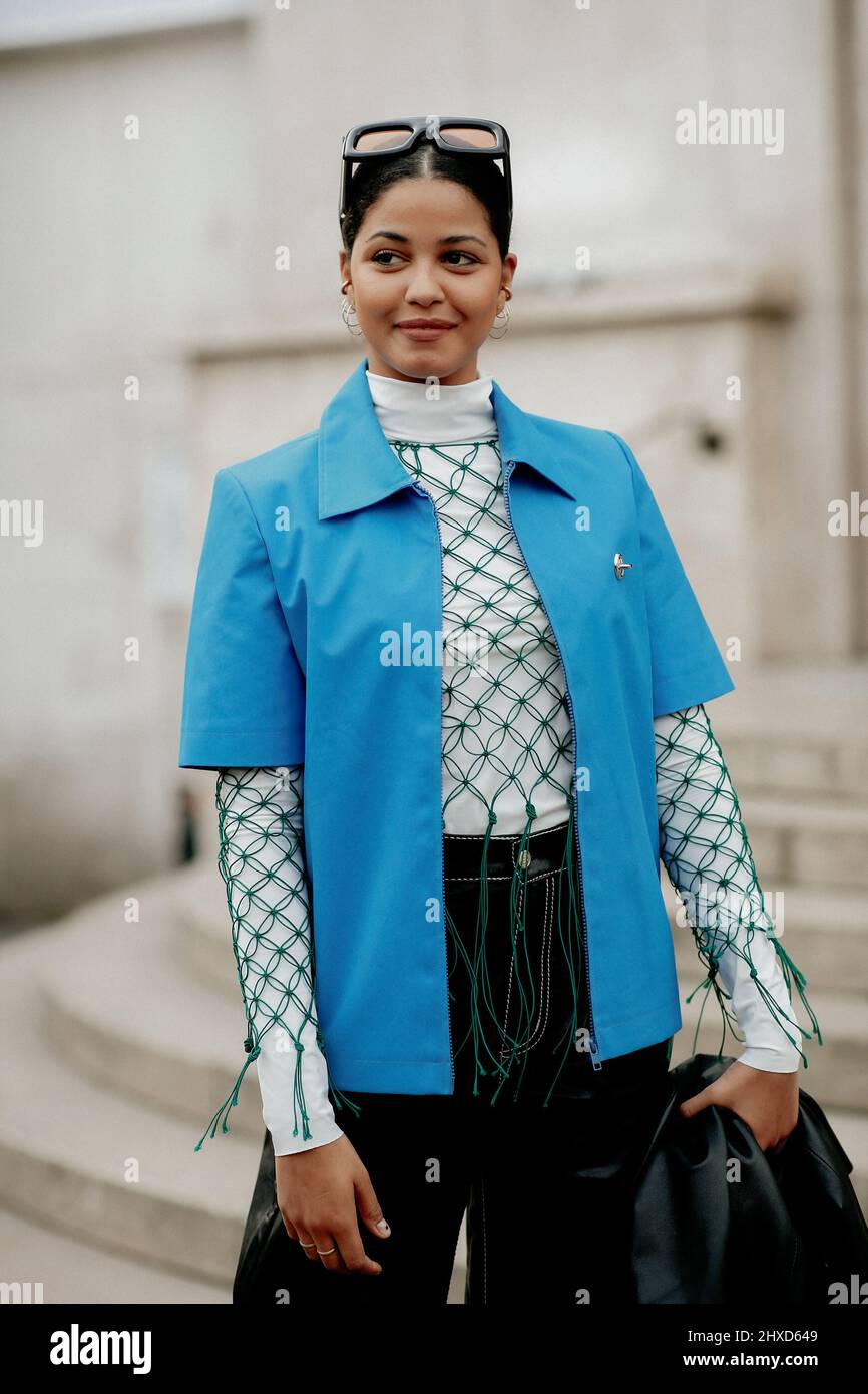 Street style, Yendry arriving at Botter Fall-Winter 2022-2023 show