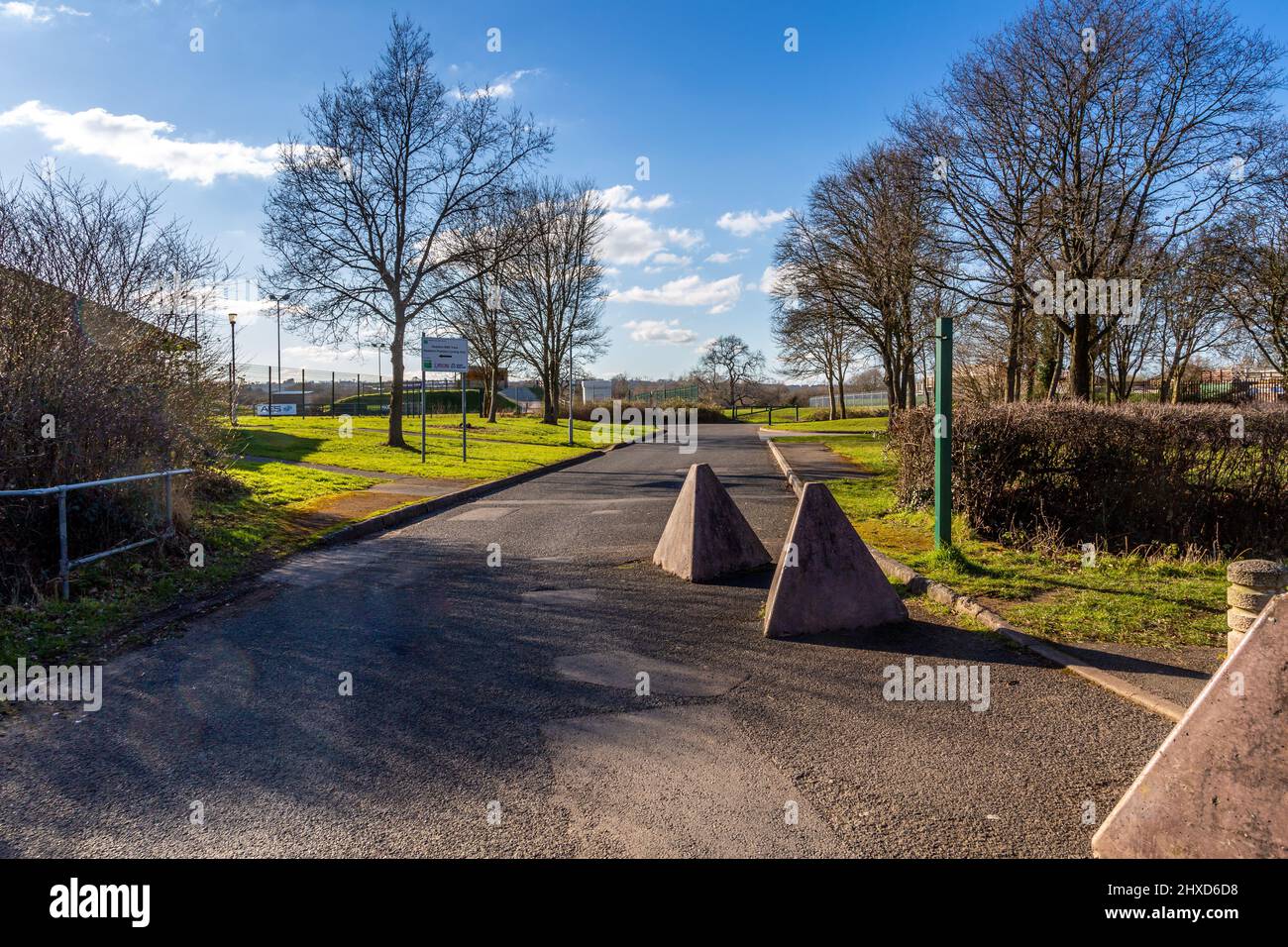Entrance to Redditch BMX Track, Redditch, Worcestershire. Stock Photo