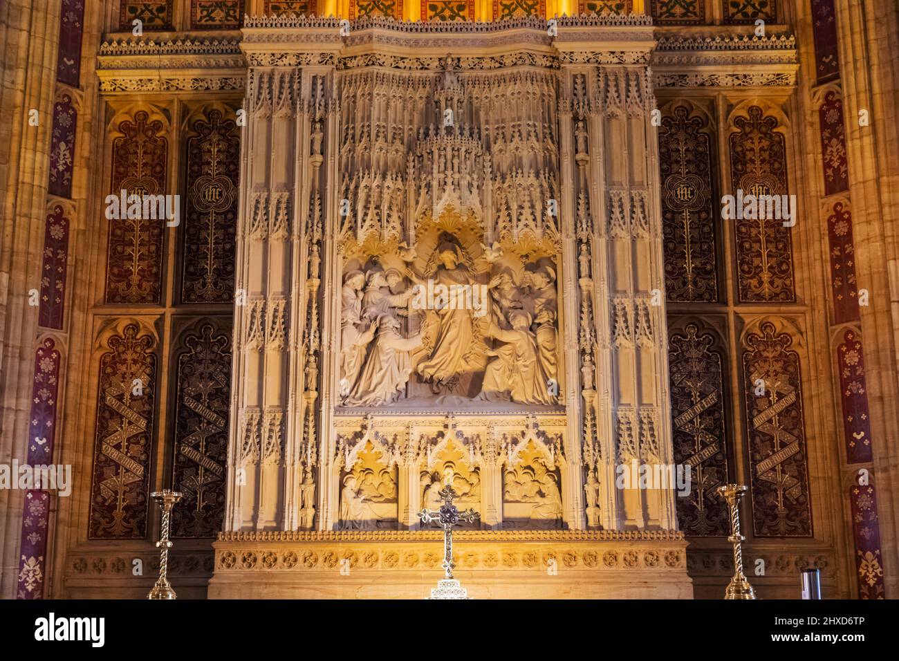 England, Dorset, Sherborne, Sherborne Abbey, The Chancel Stock Photo