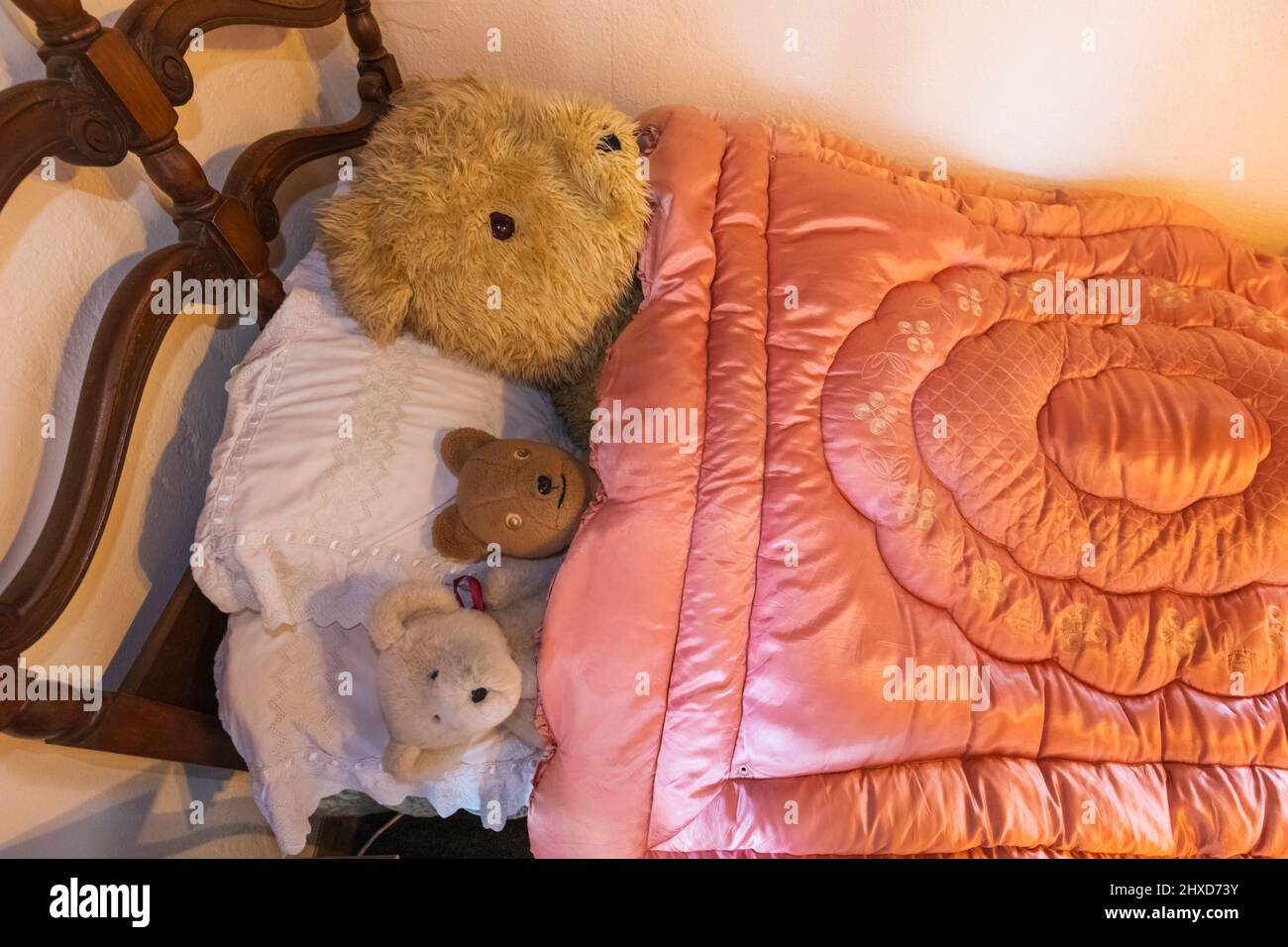 England, Dorset, Dorchester, The Teddy Bear Museum, Exhibit of Three