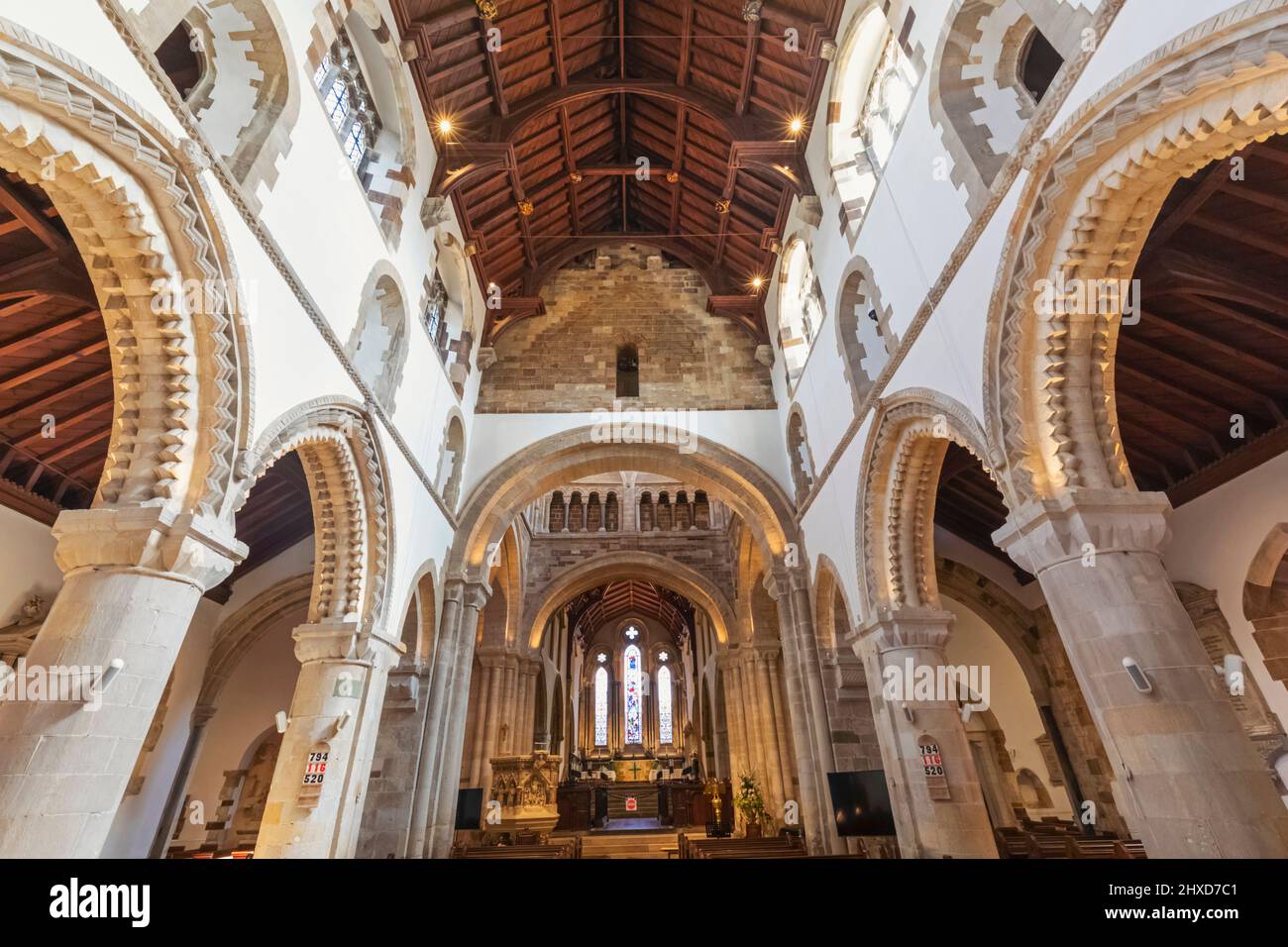 England, Dorset, Wimborne, Wimborne Minster Church, Interior View Stock Photo Alamy