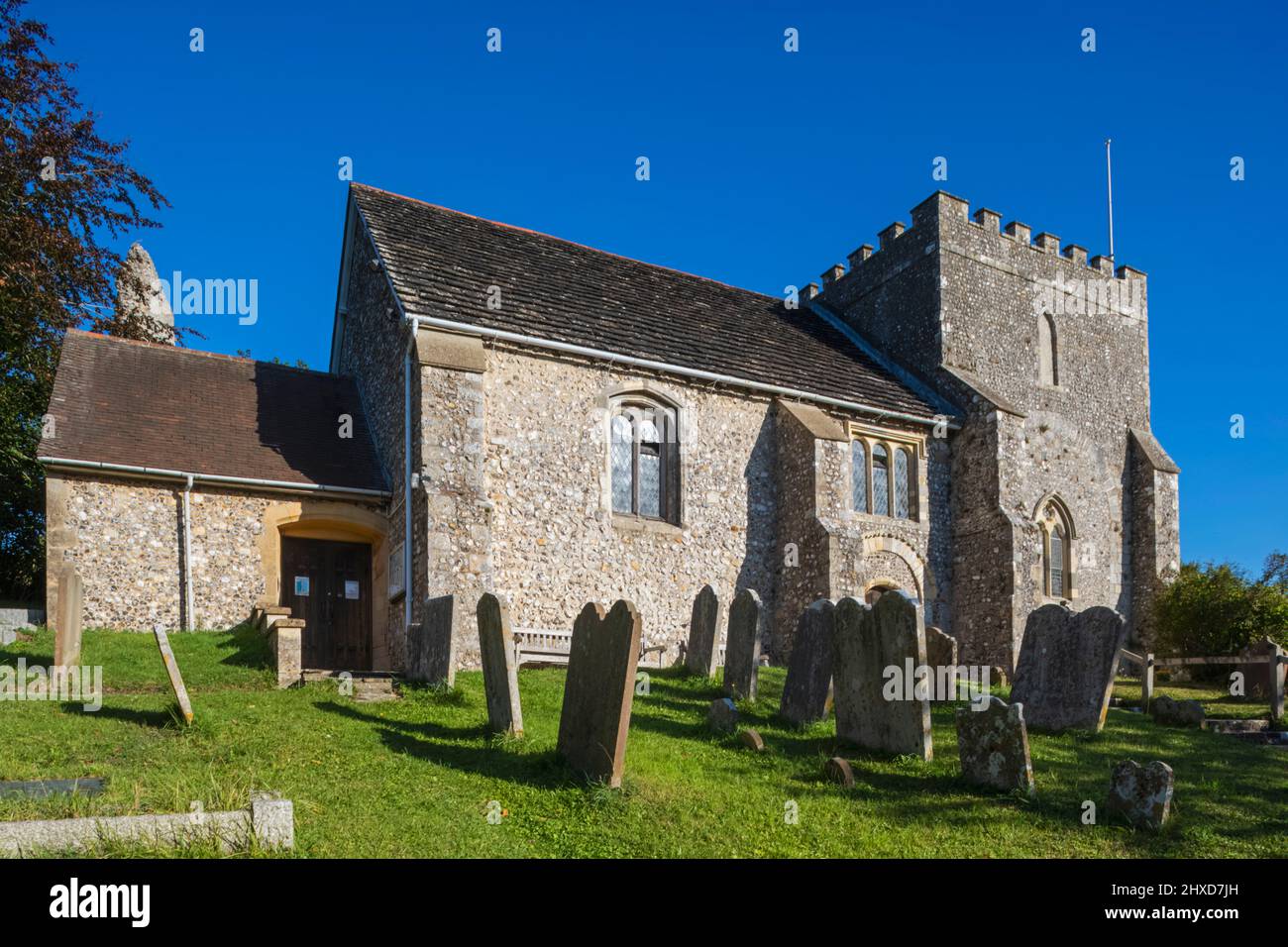 England, West Sussex, Steyning, Bramber, St.Nicholas Church Stock Photo