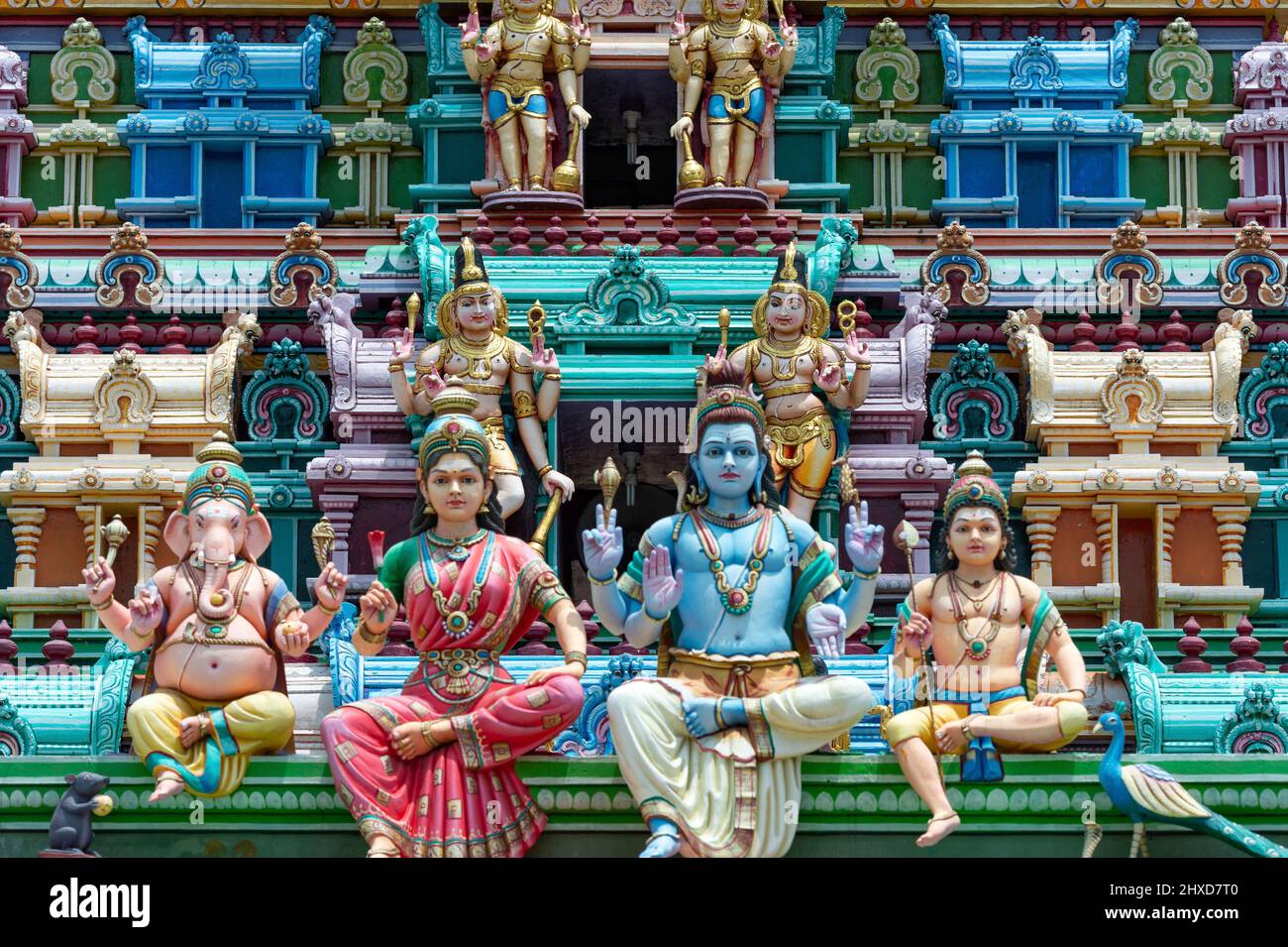 Richly decorated Indian temple, Rajapalayam, India Stock Photo Alamy