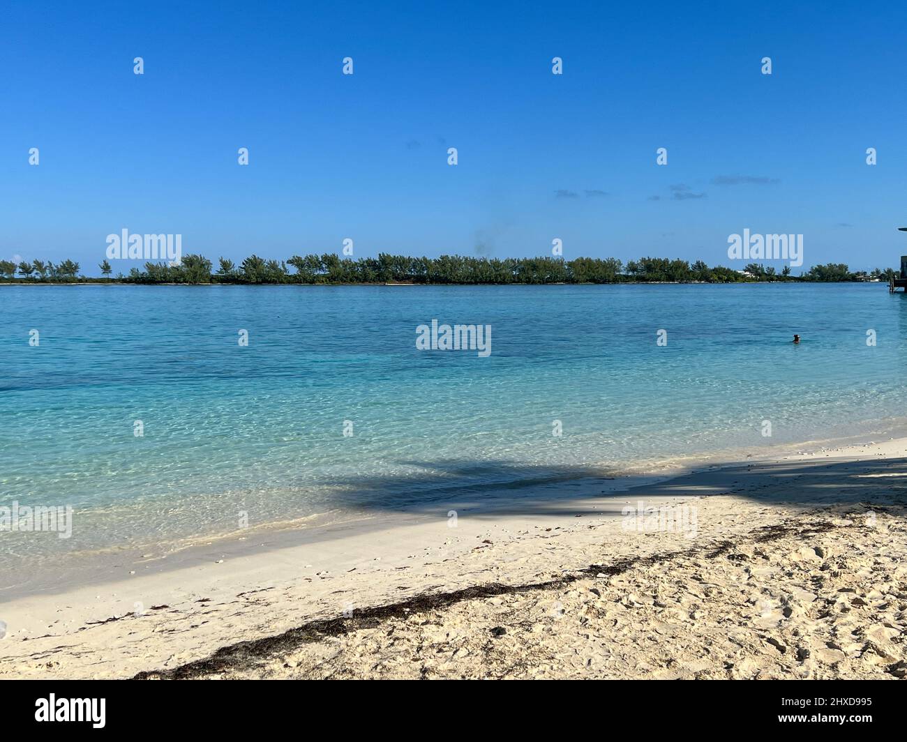 Nassau, Bahamas - December 9, 2021:  People enjoying Junkanoo beach in Nassau, Bahamas. Stock Photo