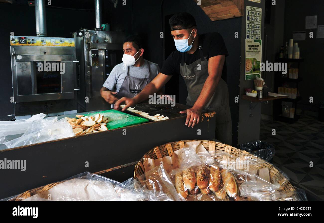 Woman owned artisanal bread shop, L'Artisa, in hip La Condesa area