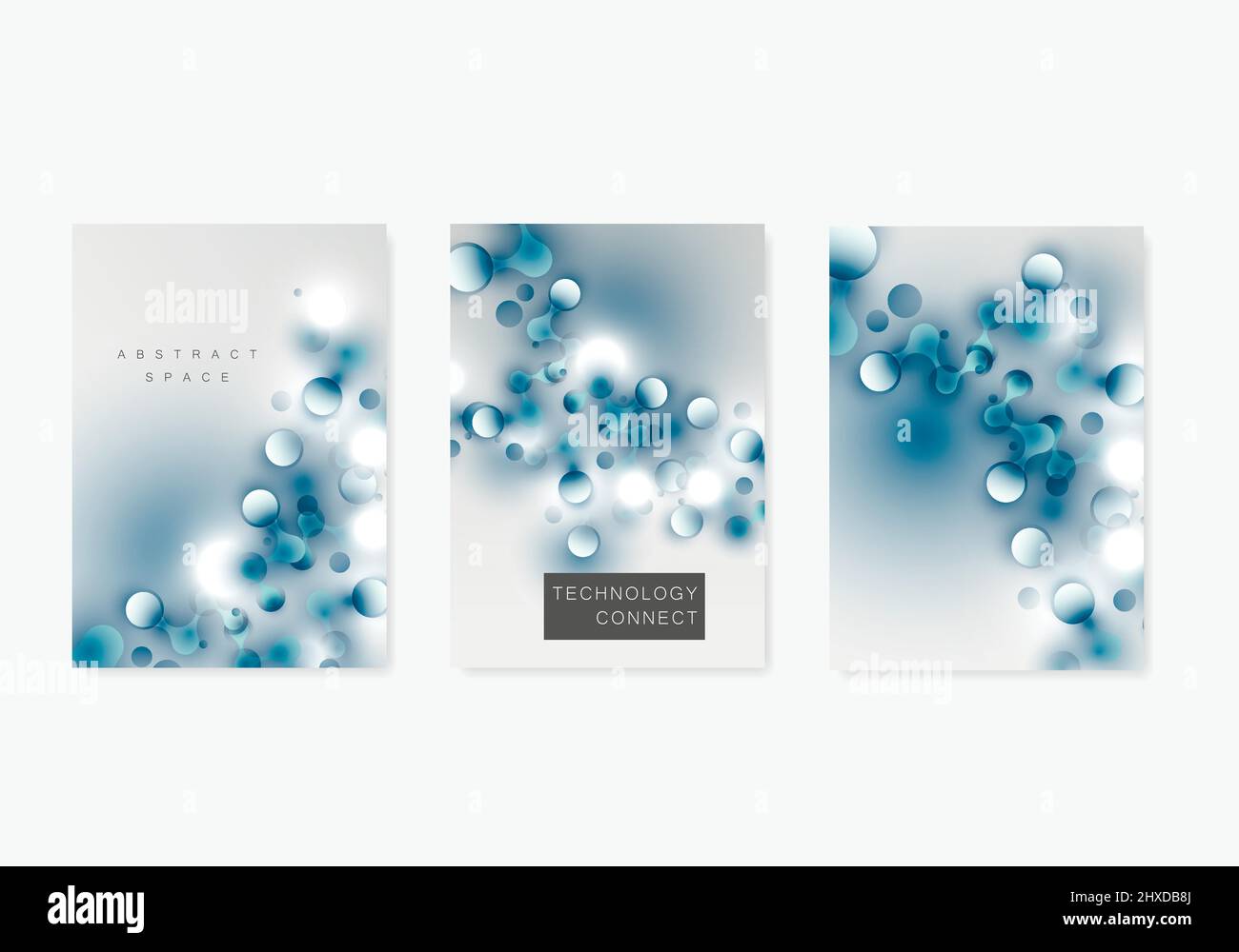 Vector template brochure with connected lines and dots Stock Vector