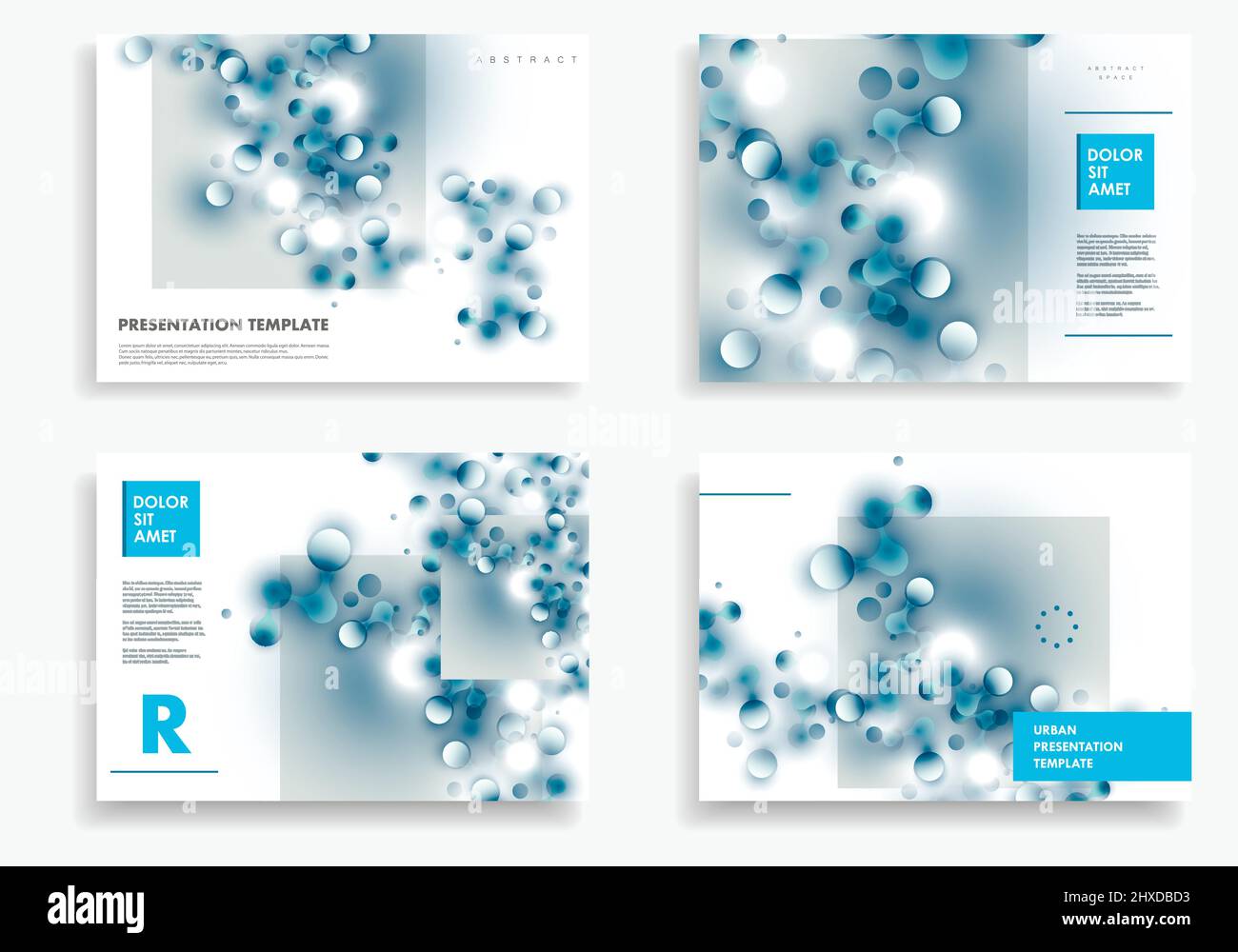 Vector template brochure with connected lines and dots Stock Vector