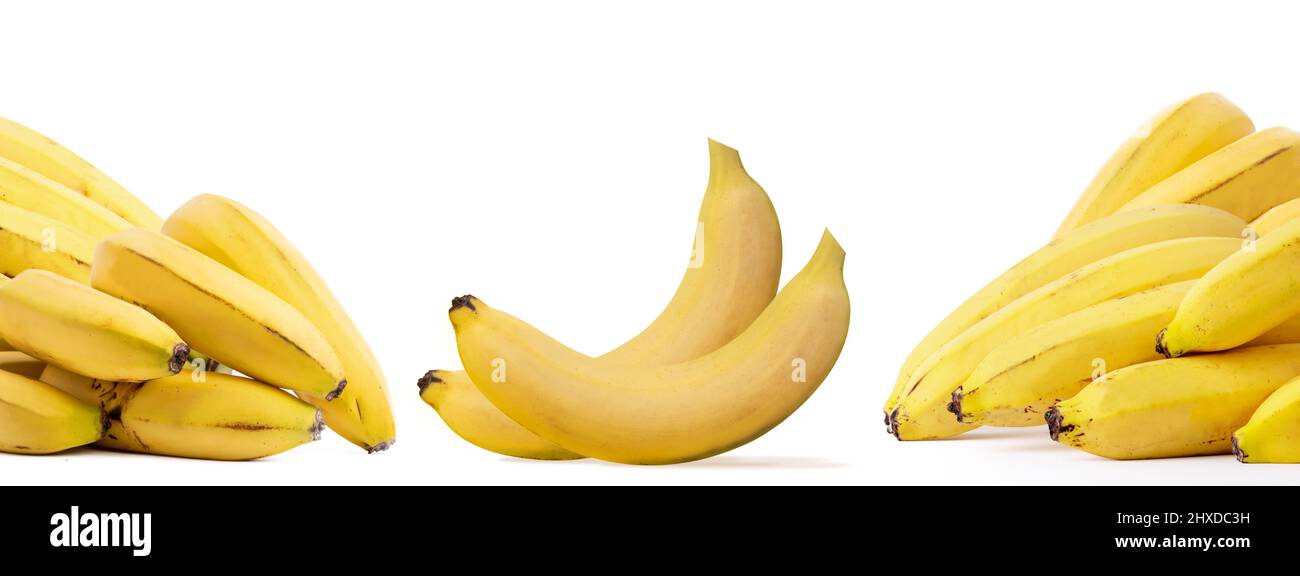 https://c8.alamy.com/comp/2HXDC3H/horizontal-banner-of-a-set-of-fresh-yellow-bananas-on-a-white-background-2HXDC3H.jpg