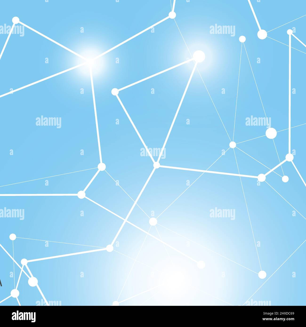 Geometric abstract background with connected lines and dots. Vector ...