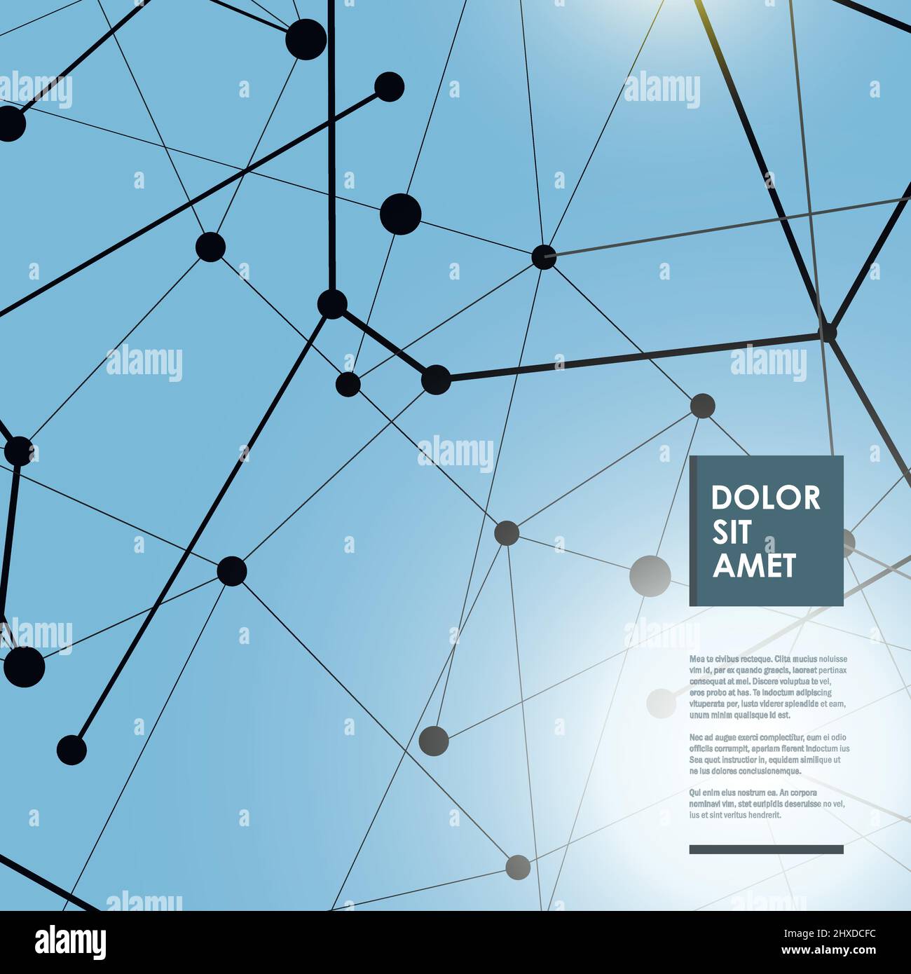 Geometric abstract background with connected lines and dots. Vector ...