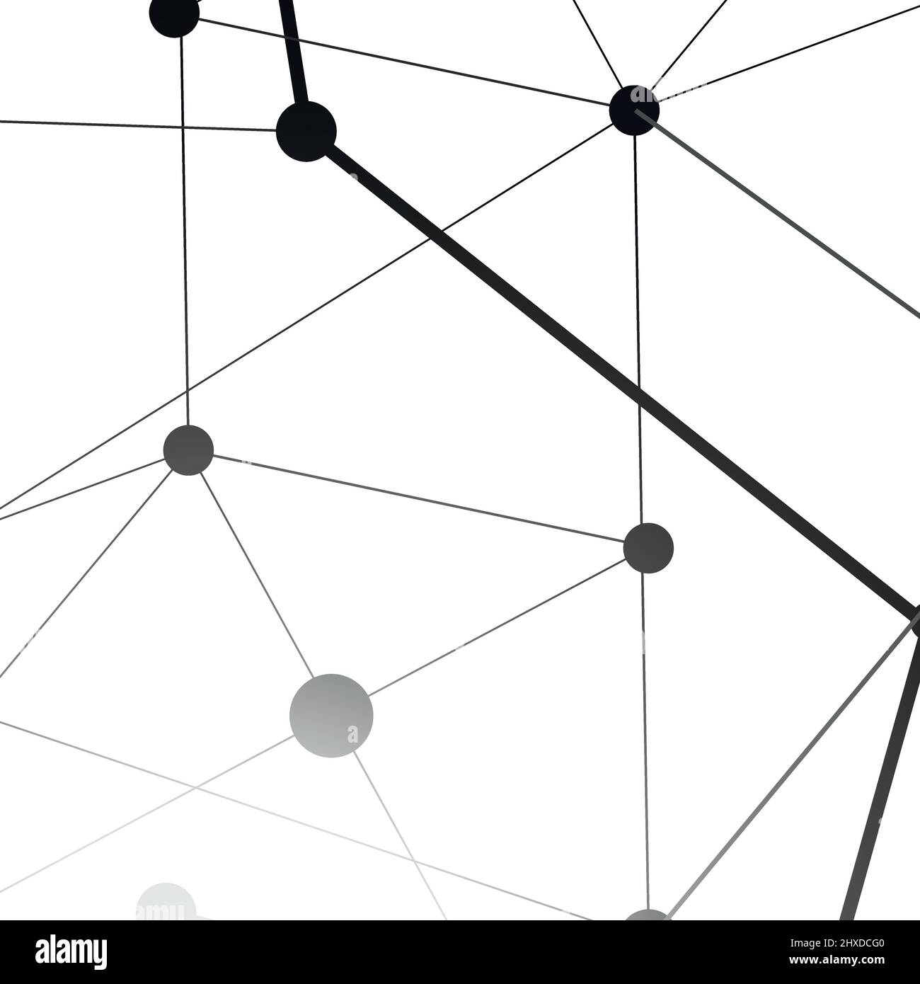 Polygonal geometric vector background and connected lines with dots ...