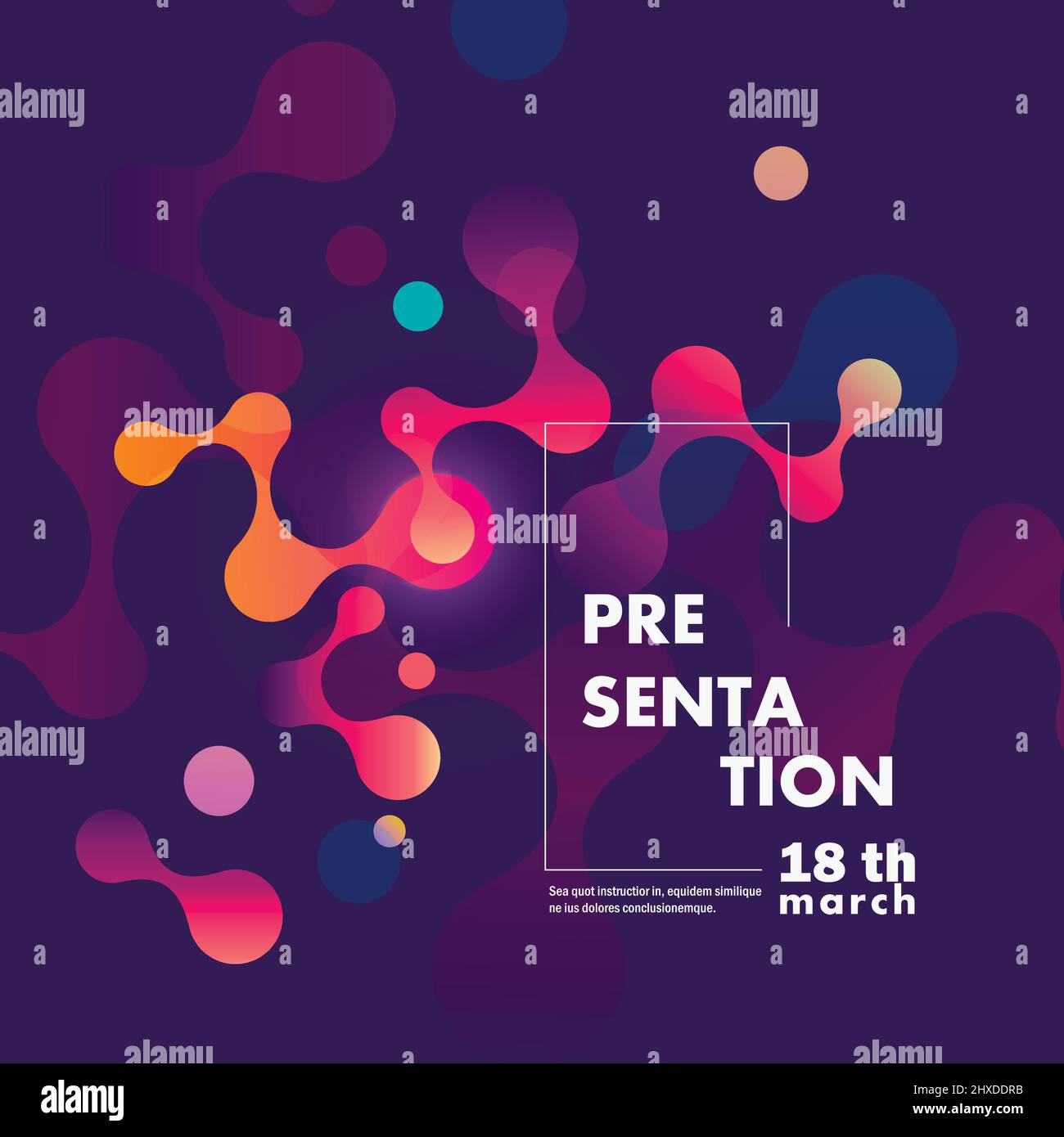 Abstract polygonal science background with connection dots and lines Stock Vector
