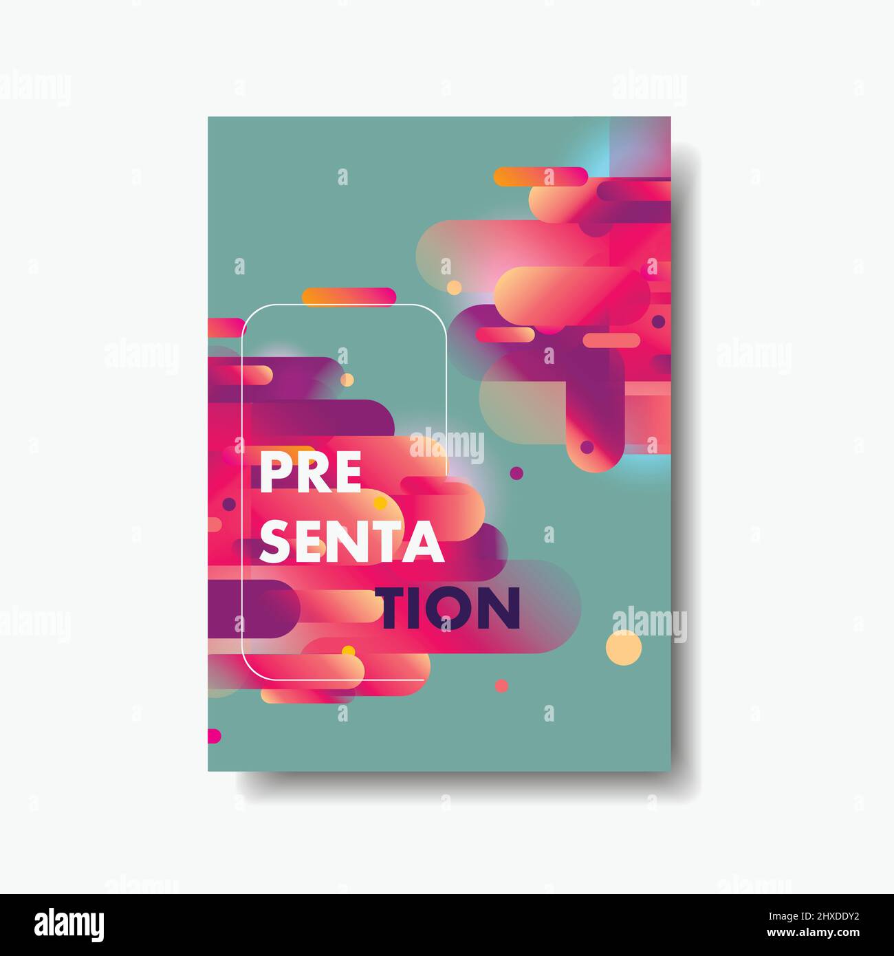 Abstract modern graphic elements with dynamical gradient shapes. Vector illustration Stock Vector