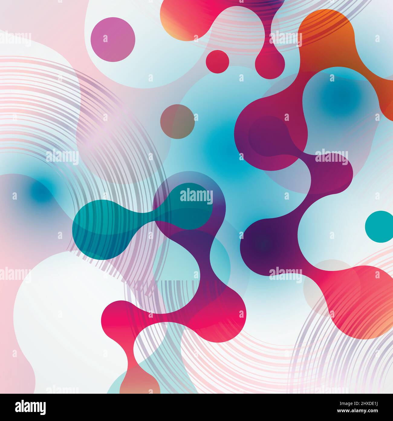 Polygonal space background with connecting dots and lines Stock Vector