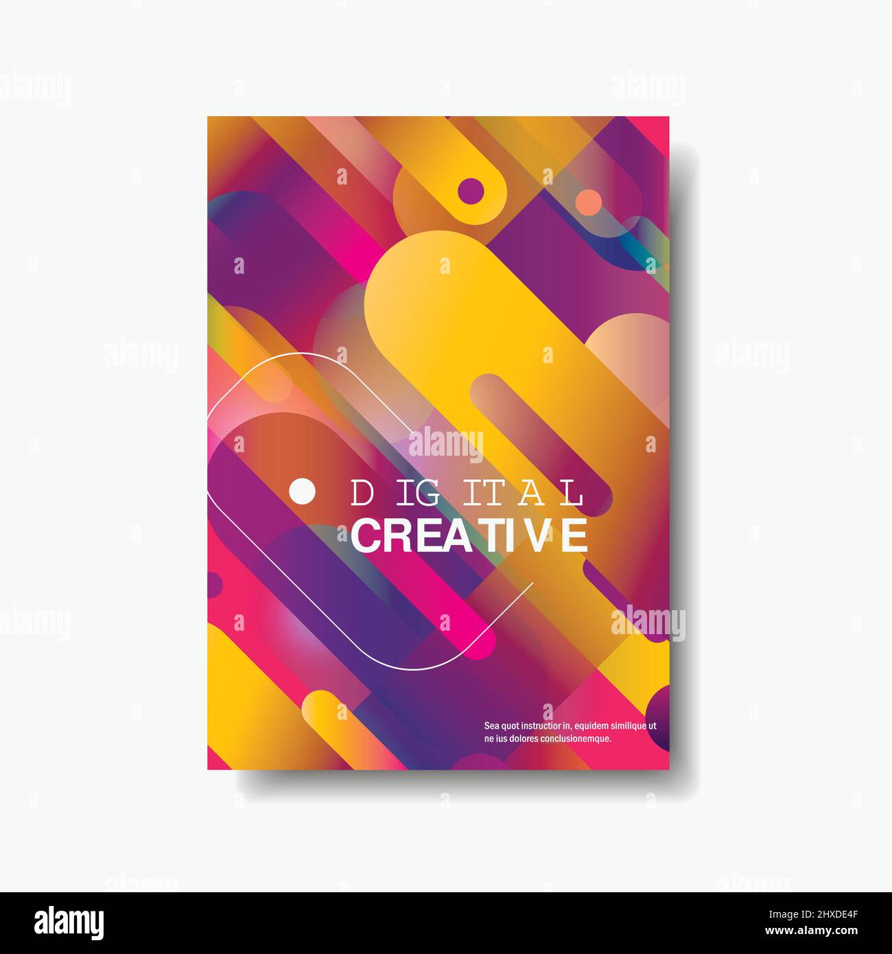 Abstract modern graphic elements with dynamical gradient shapes. Vector illustration Stock Vector