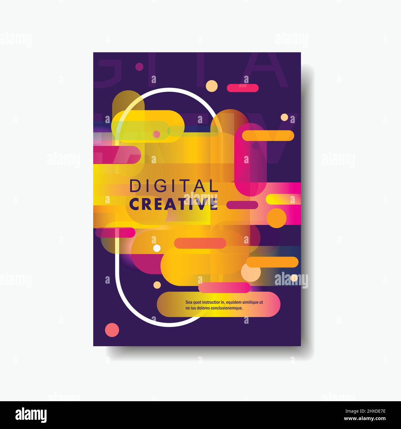 Abstract modern graphic elements with dynamical gradient shapes. Vector illustration Stock Vector