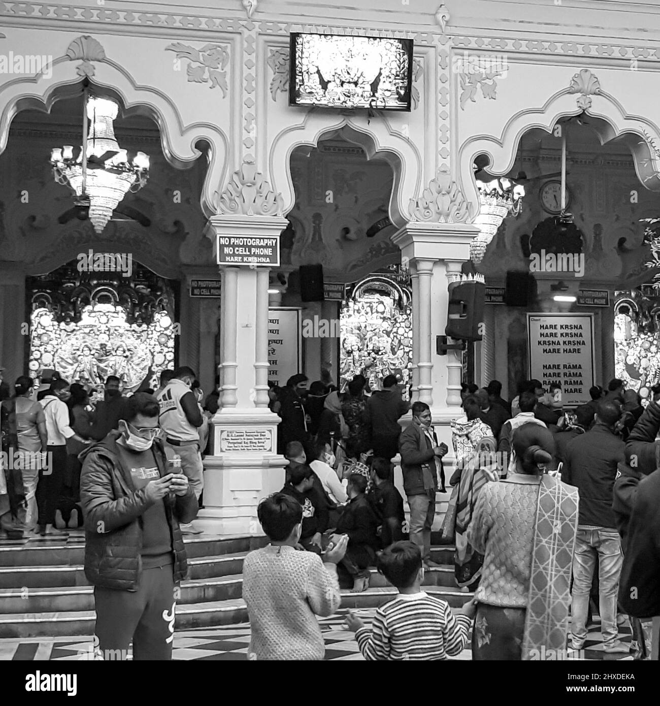 Iskcon vrindavan Black and White Stock Photos & Images Alamy