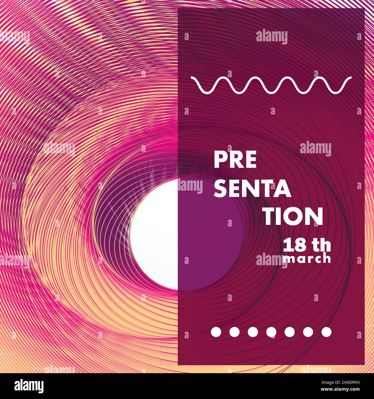 Abstract circles lines pattern design Stock Vector