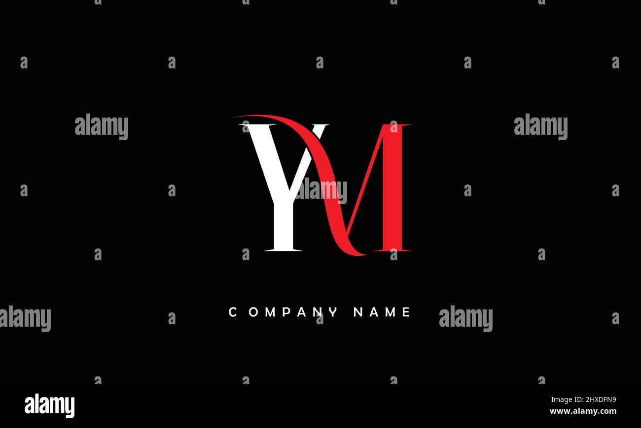 YM or my alphabets letters initial monogram Stock Vector