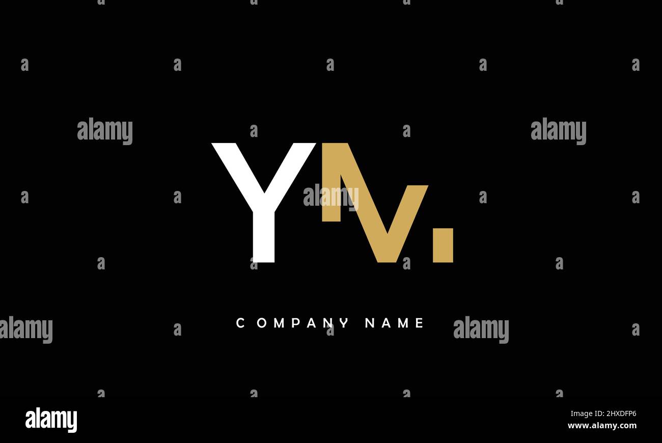YM or my alphabets letters initial monogram Stock Vector