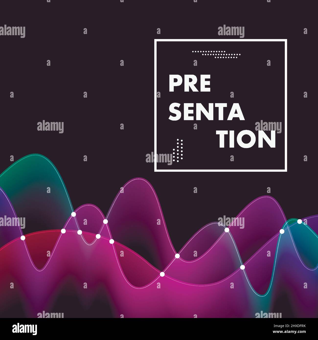 Vector illustration with abstract color waves Stock Vector