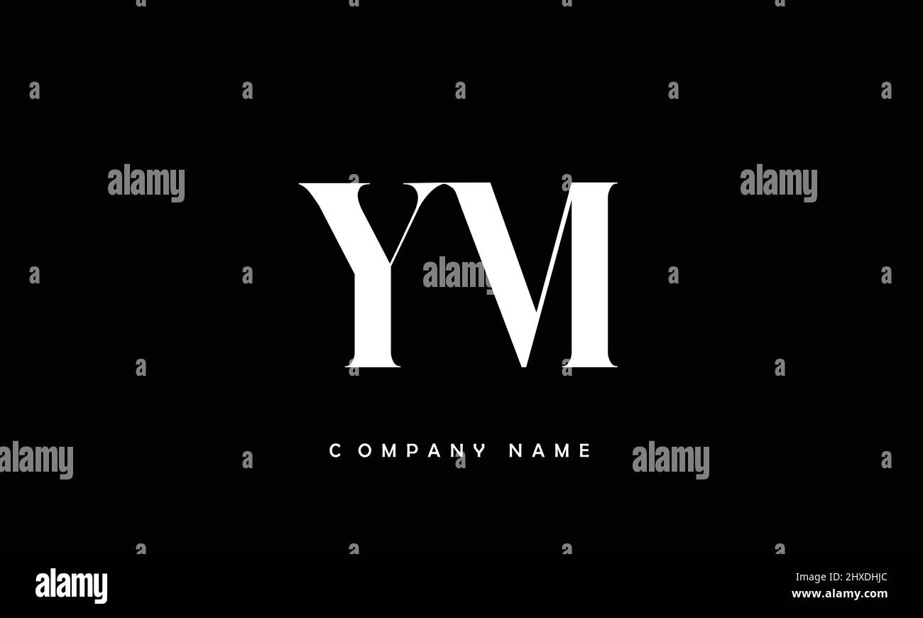 YM or my alphabets letters initial monogram Stock Vector
