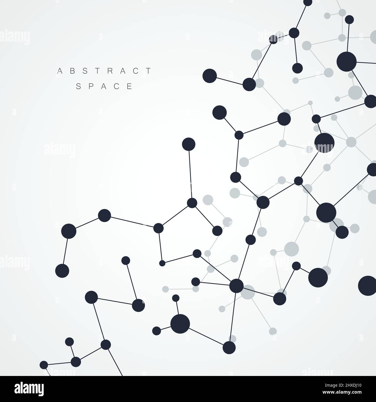 Connection science and technology background with lines and dots