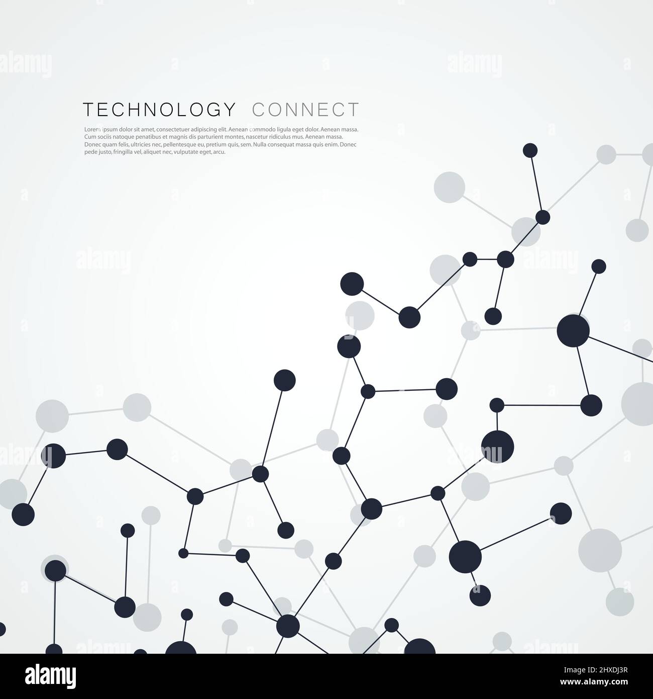 Vector lines and dots connection science and technology background ...