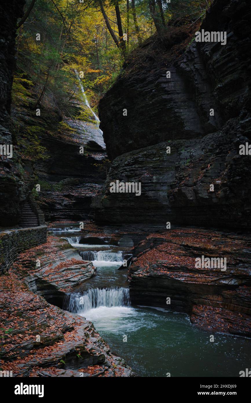 Photo of the Watkins glen at the Autumn Stock Photo