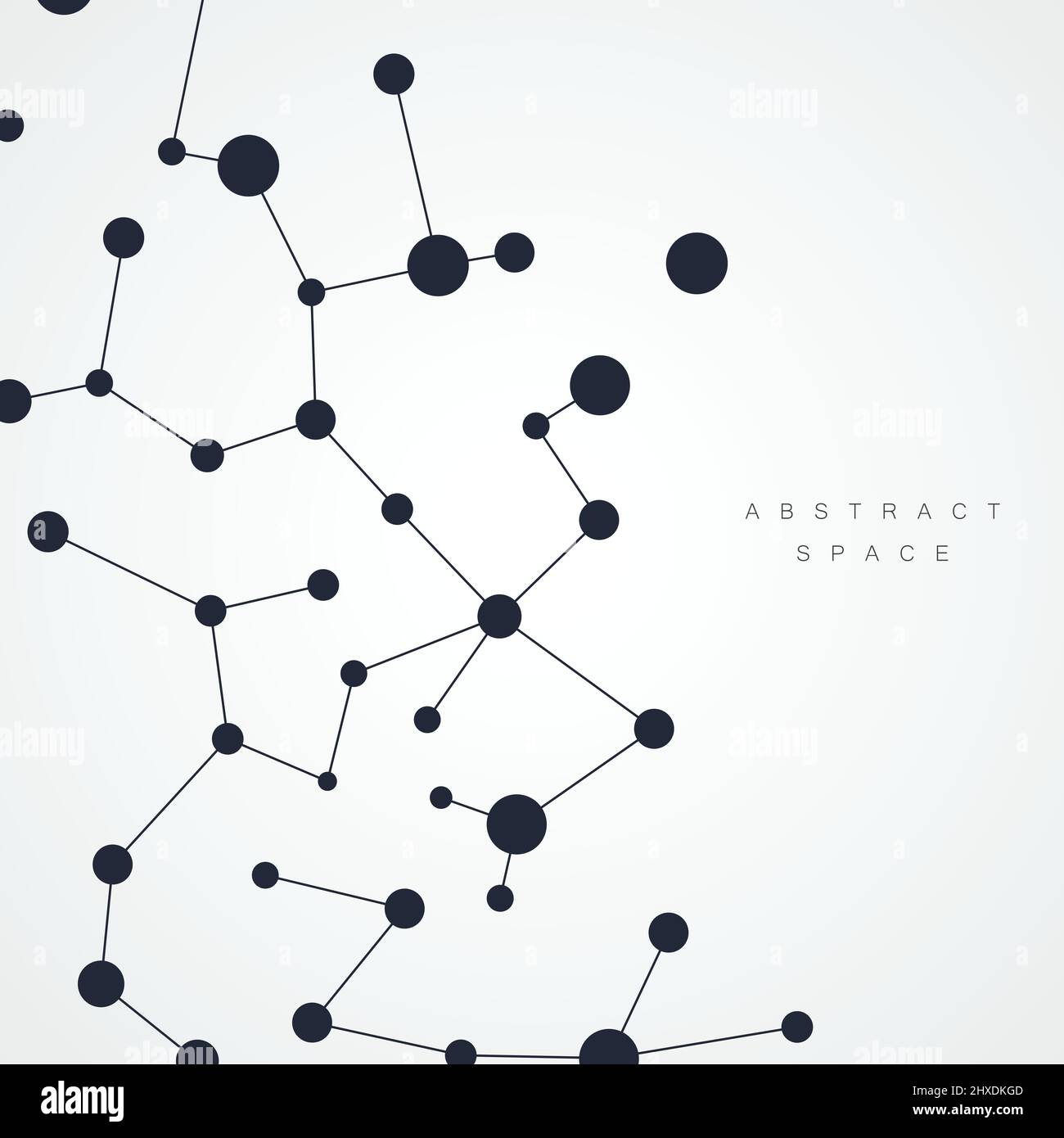 Vector lines and dots connection science and technology background ...
