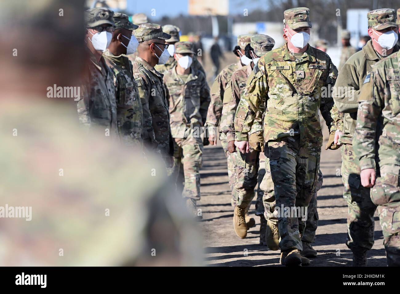 Grafenwoehr, Germany. 11th Mar 2022. US Army soldiers. Prime Minister