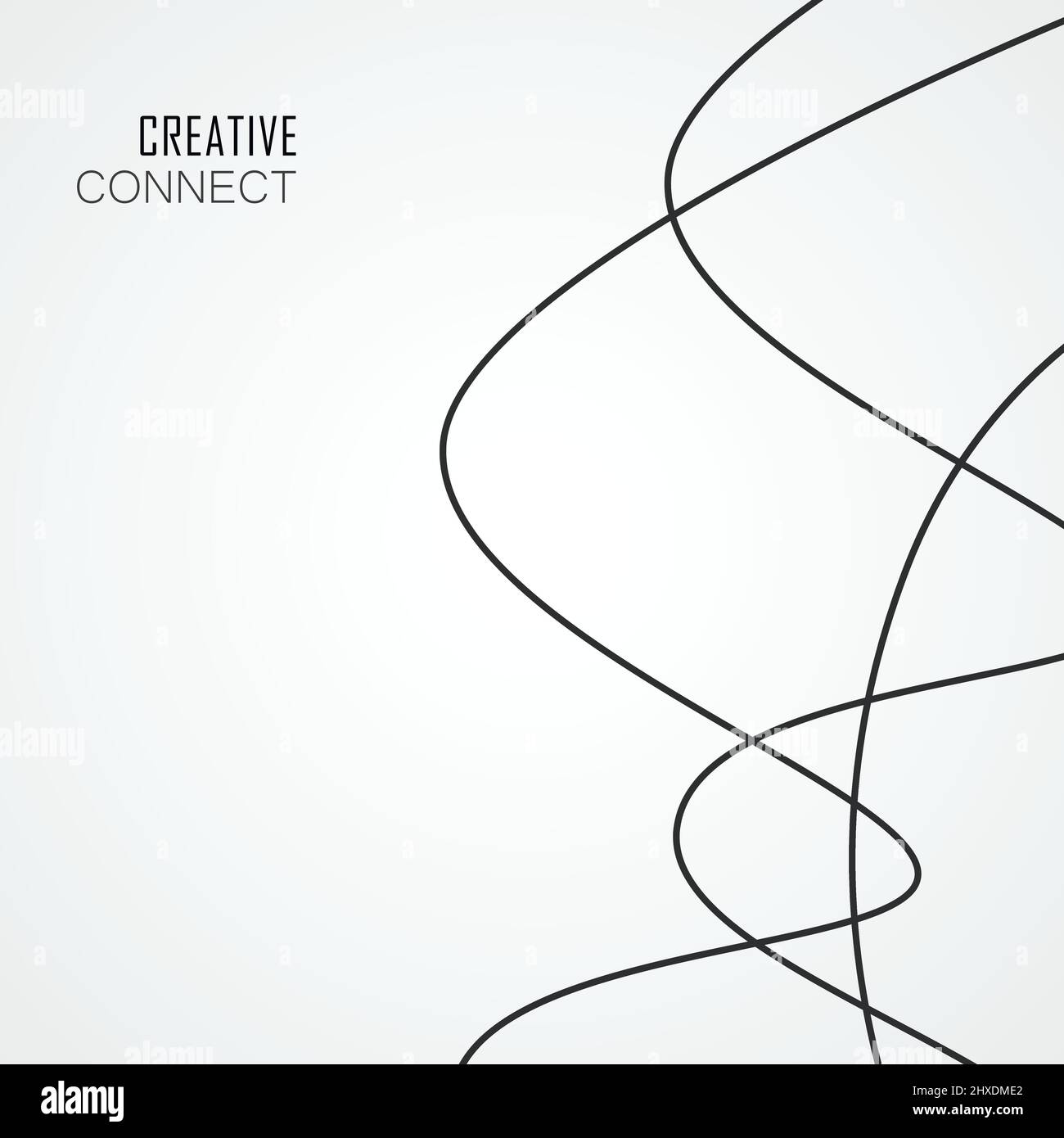 Abstract vector background with connected smooth lines Stock Vector ...