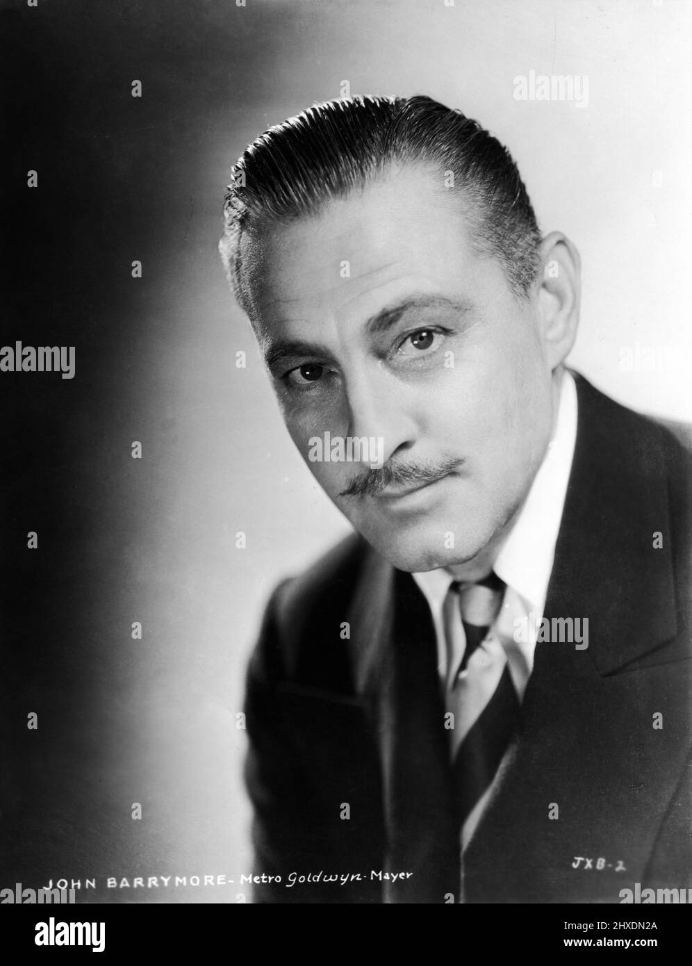 JOHN BARRYMORE 1932 Portrait by CLARENCE SINCLAIR BALL publicity for Metro Goldwyn Mayer Stock Photo