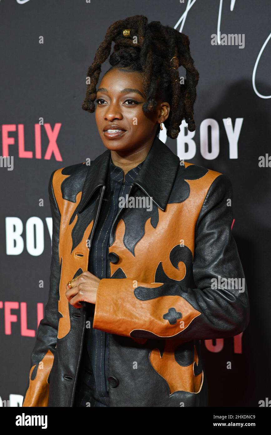 LONDON, ENGLAND MARCH 11 Little Simz attends the "Top Boy 2" World
