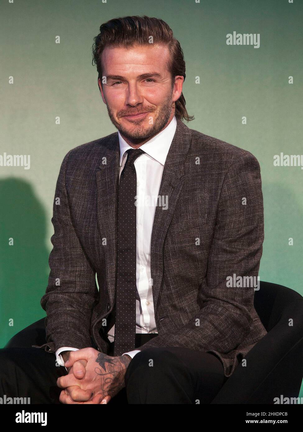 David Beckham at the Times Q&A at the National Football Museum in Manchester Stock Photo