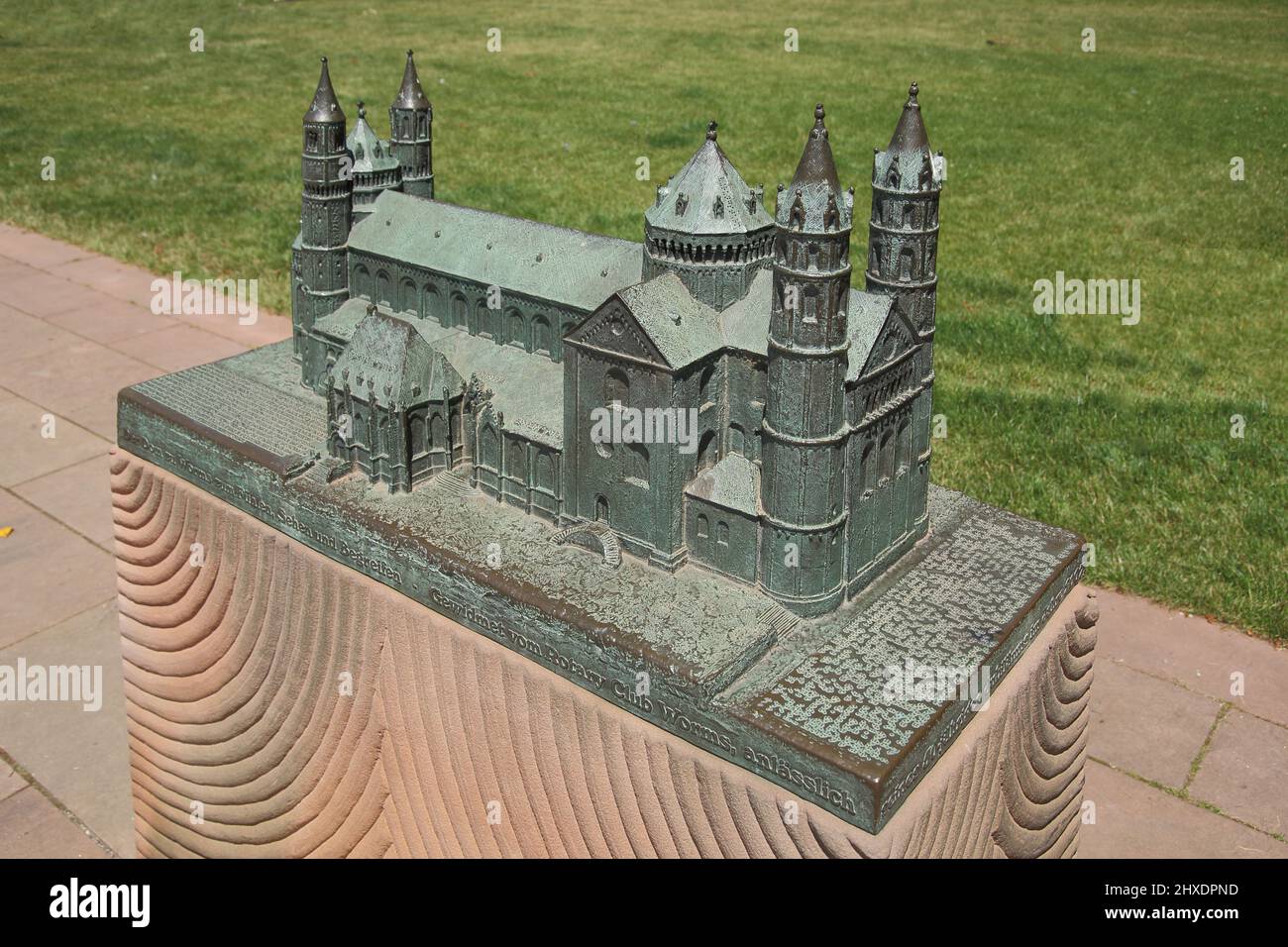 Miniature from St. Peters Cathedral in Worms, Rhineland-Palatinate, Germany Stock Photo