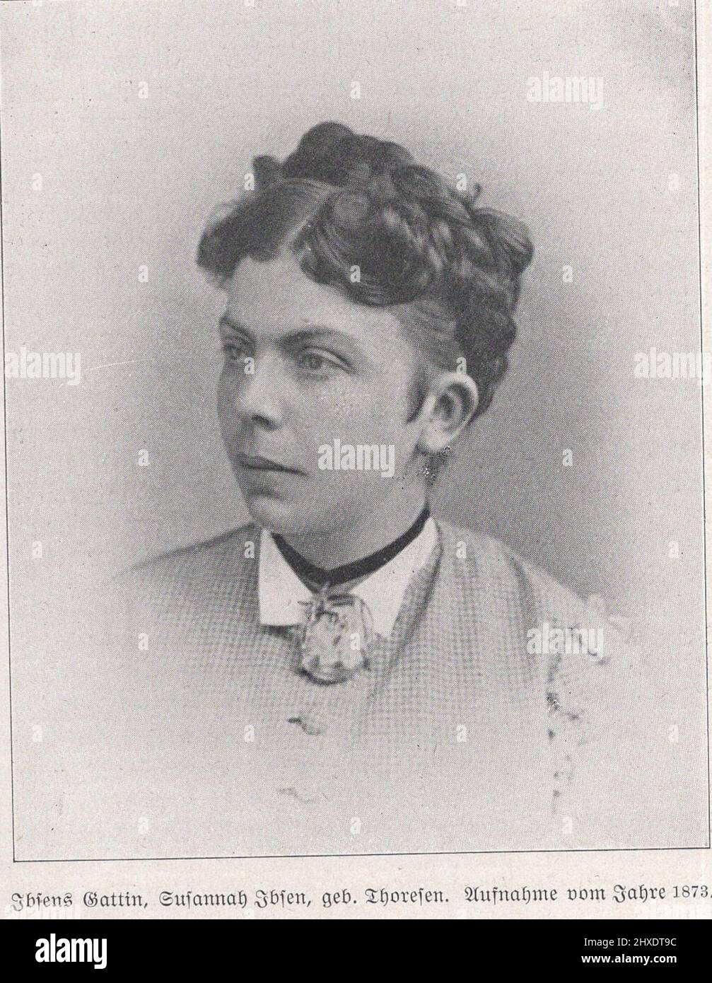 Ibsens gattin. Susannah Ibsen, geboren Thoresen Susannah. Ausnahme von Jahre 1873. / Ibsen's wife. Susannah Ibsen, born Thoresen Susannah. Exception from 1873. Stock Photo