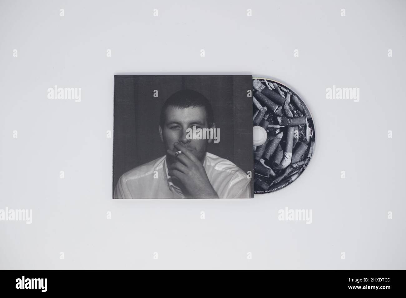 Arctic Monkeys Whatever people say I am, that’s what I’m not album with CD on white background